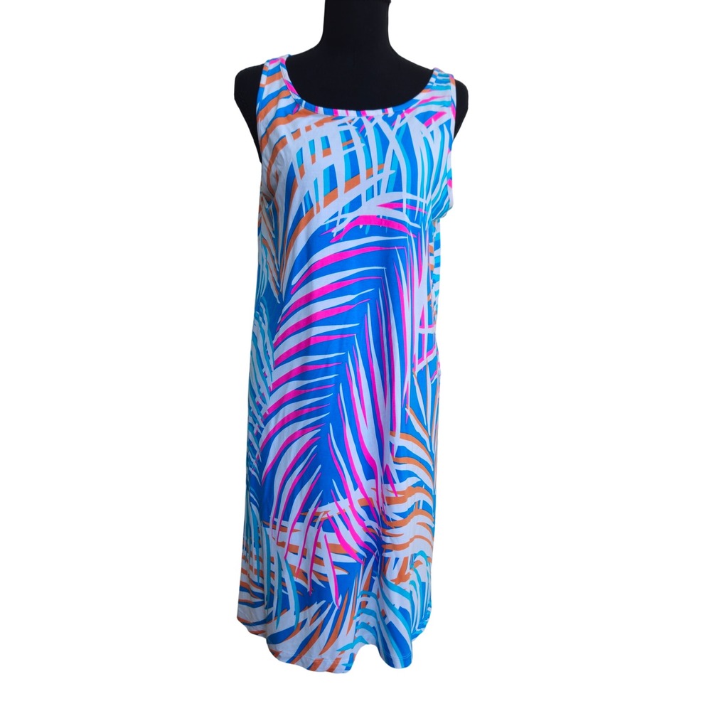 Tori Richard Honolulu‎ Large Shady Lady Nova Dress Beach Designer Quiet Luxury